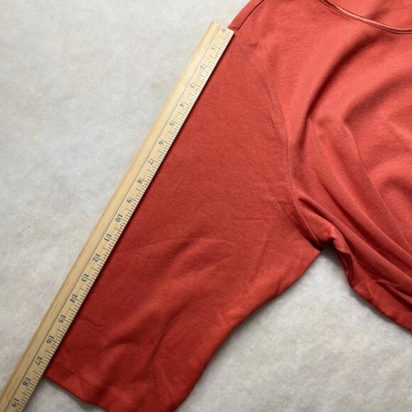 NWT CJ Banks Womens Burnt Red 3/4 Sleeve Casual Comfy Cotton T-Shirt Size 2X - Picture 8 of 9